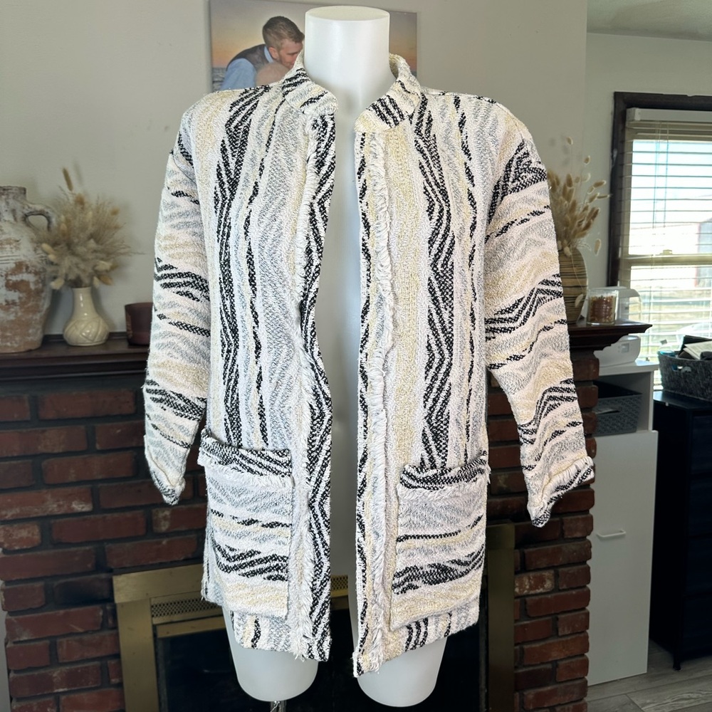 Women's Striped Sweater Jacket